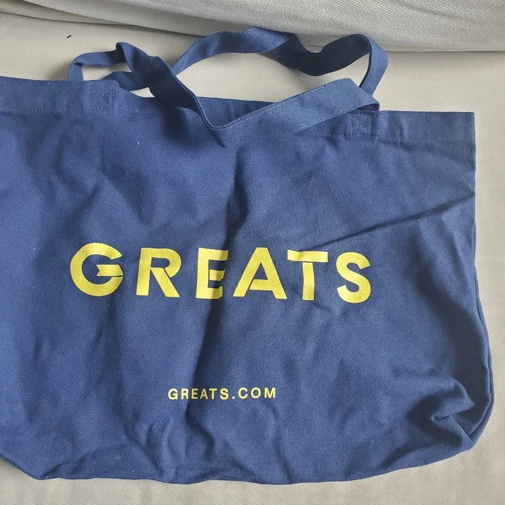Greats Navy Canvas Tote Bag